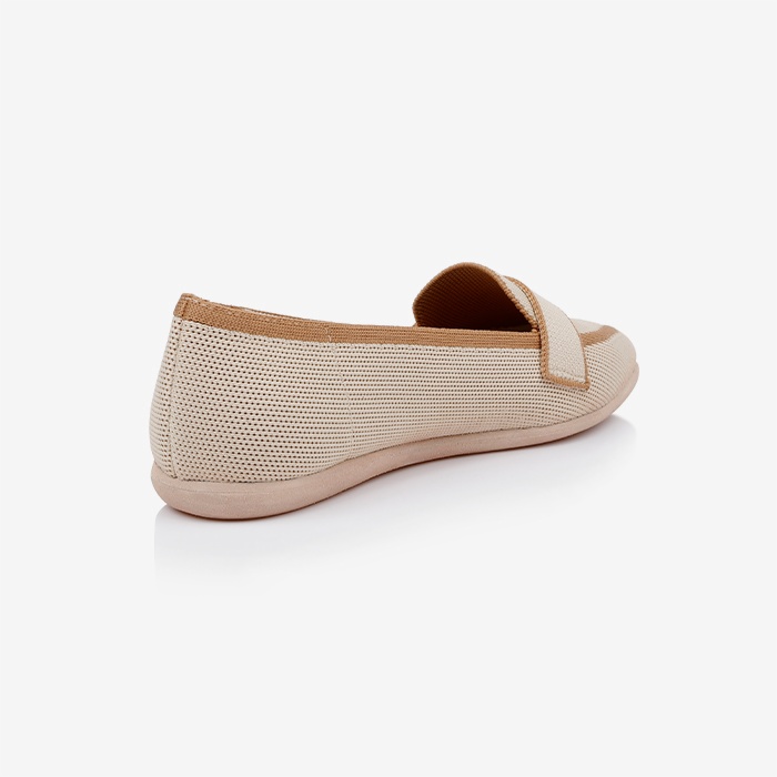 Cream Flyknit Pump - Back View