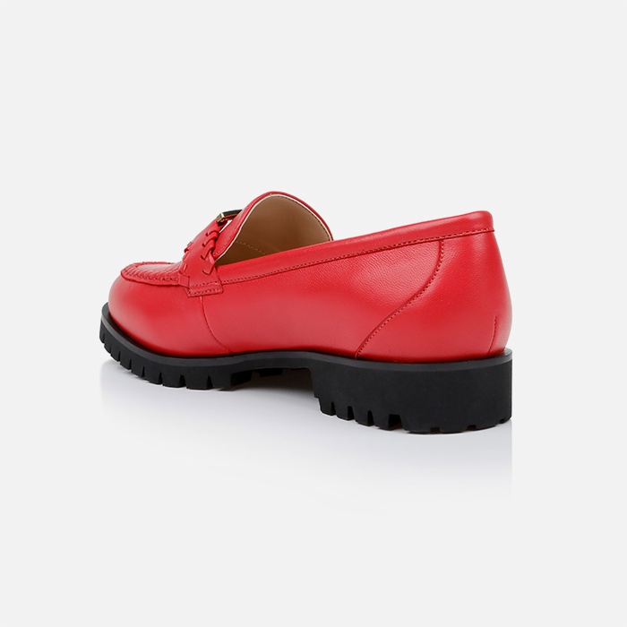 Fired Brick Leather Loafer - Back View