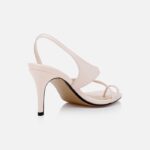 Light Pink Kid Leather Slingback Sandal - Back View