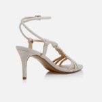 Light Tan Linen Sandal - Back View