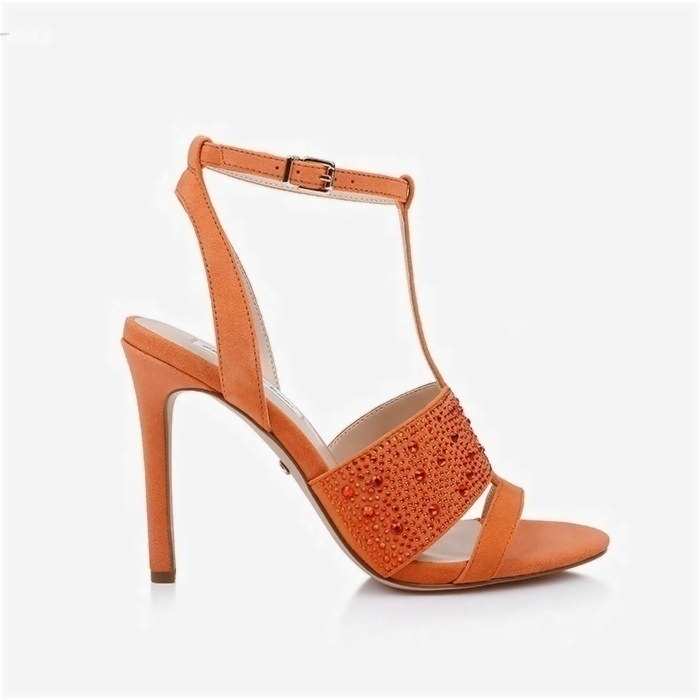 Melon Kid Suede & Hotfix Stiletto Sandal - Back View