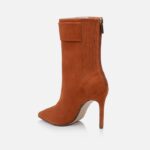Umber Kid Suede High Ankle Boot - Back View