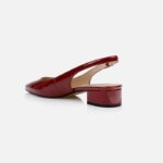 Wine Kid Leather Sandal - Back View