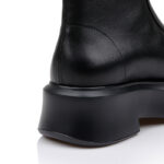 Black Cow Leather Ankle Boot - Detail View