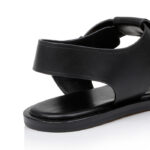 Black Crepe Sandal - Detail View