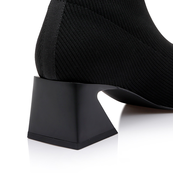 Black Flyknit Ankle Boot - Detail View
