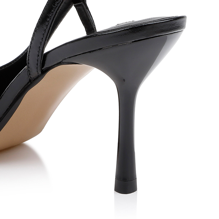 Black High Heel Slingback - Detail View