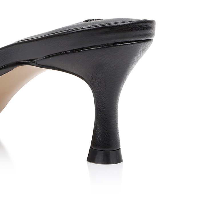 Black Raffie Sandal - Detail View