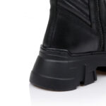 Black leather high ankle boot - Detail View