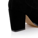 Black leather black ankle boot - Detail View