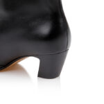 Black leather high ankle boot - Detail View
