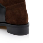 Black_Brown leather high ankle boot - Detail View