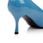 Blue Patent Leather Pump - Detail View