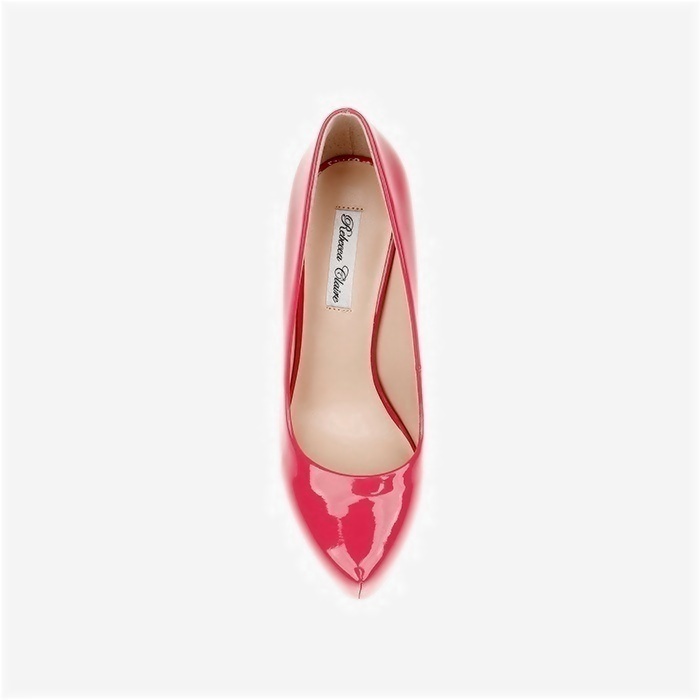 Bright Rose Patent High Heel Pump - Detail View