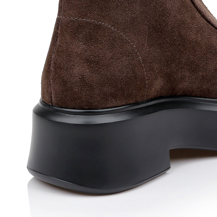 Brown Cow Suede Ankle Boot - Detail View
