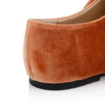 Burnt Orange Flat With Bow - Detail View