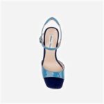 Cendre Blue Patent Leather Wedge Sandal - Main View