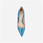 Cendre Blue Patent Lea Stiletto Pump - Detail View