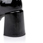 Chunky Heel Squared Toe Patent Sandal - Detail View