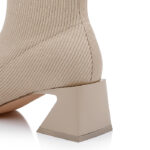 Cream Flyknit Ankle Boot - Detail View
