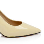 Cream Patent Leather Pump - Detail View