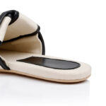 Cream White Canvas Sandal - Detail View