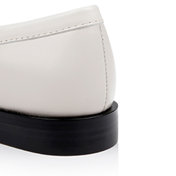 Cream Woven Upper Loafer - Detail View