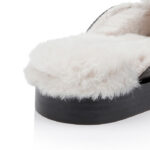 Dark Brown Fur Mule - Detail View