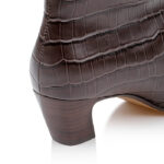 Dark Brown Leather Boot - Detail View