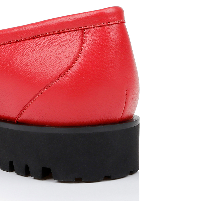 Fired Brick Leather Loafer - Detail View