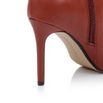 Fired Brick Kid Leather Ankle Boot - Detail View