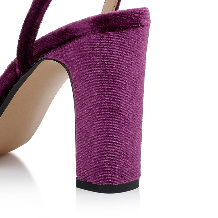 Nude Kid Leather High Heel Sandal - Detail View