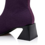 Plum Purple Flyknit Ankle Bootie - Detail View