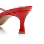 Red Patent Kid Leather Sandal - Detail View