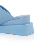 Sky Blue Cow Leather Sandal - Detail View