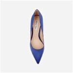 Sodalite Blue Lux Satin Stiletto Evening Pump - Detail View