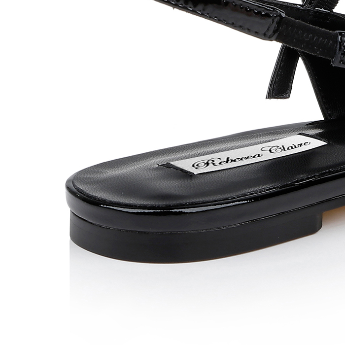 Tan Leather Flat Slingback - Detail View