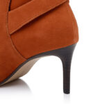 Umber Kid Suede Heel Ankle Boot - Detail View