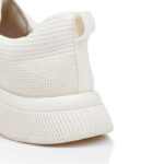 White Flyknit Lace-up Sneaker - Detail View