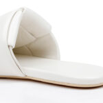 White Kid Leather Sandal - Detail View