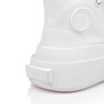 White Sliding Toe Canvas Sneaker - Detail View