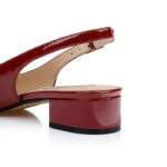 Wine Kid Leather Sandal - Detail View