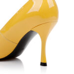 Yellow Patent Leather Pump - Detail View