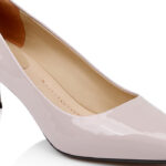 Baby Pink Patent Leather Pump - Angle View