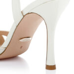 Beige Patent Lea High Heel Sandal - Angle View