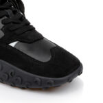 Black Cow Suede & Leather Sneaker - Angle View