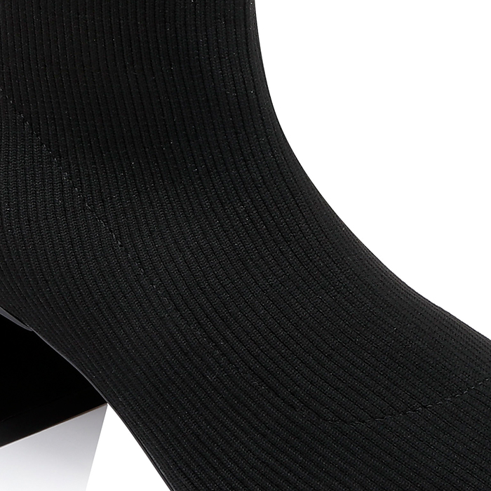 Black Flyknit Ankle Boot - Angle View