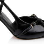 Black High Heel Slingback - Angle View