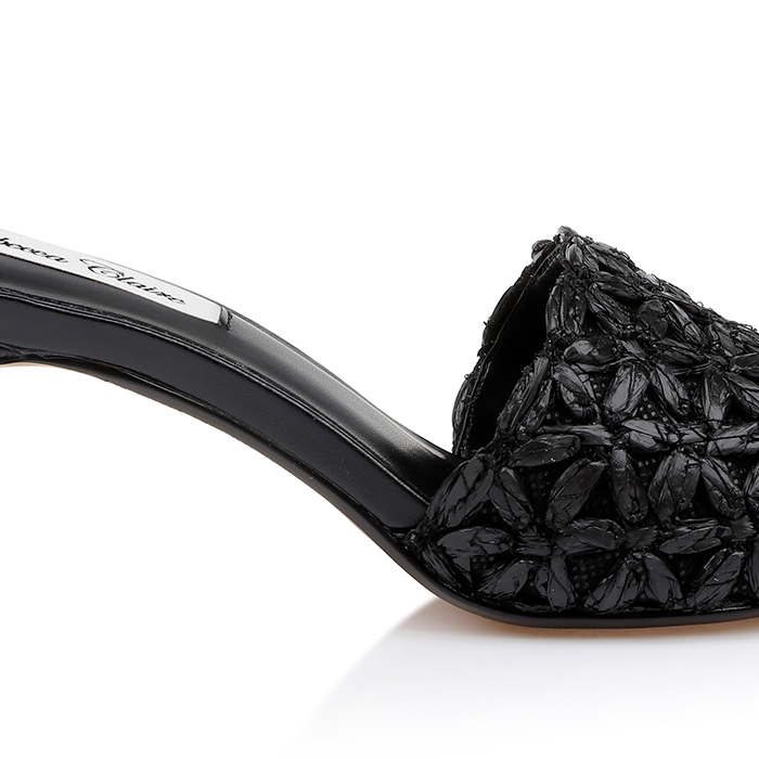 Black Raffie Sandal - Angle View