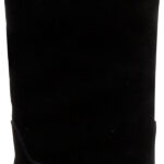 Black leather thigh boot - Angle View